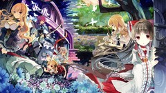 Anime anime girls konpaku youmu remilia scarlet hakurei reimu 