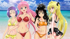 Anime anime girls lala satalin deviluke yuuki mikan to-love-ru 