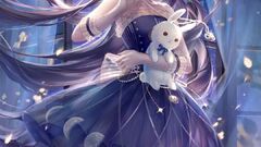 Anime anime girls long hair dark hair dress