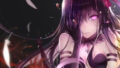 Anime anime girls mahou shoujo madoka magica akemi homura blood