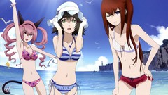 Anime anime girls makise kurisu steins gate bikini shiina 