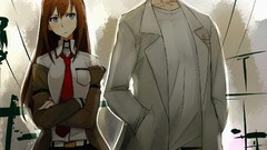 Anime anime girls makise kurisu steins gate okabe rintarou