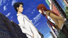 Anime anime girls makise kurisu steins gate okabe rintarou 