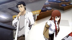 Anime anime girls makise kurisu steins gate okabe rintarou 