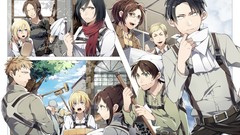 Anime anime girls mikasa ackerman eren jaeger christa renz 