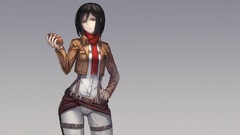 Anime anime girls mikasa ackerman shingeki no kyojin
