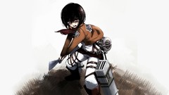 Anime anime girls mikasa ackerman shingeki no kyojin