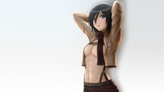 Anime anime girls mikasa ackerman shingeki no kyojin