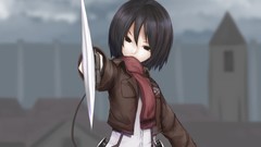 Anime anime girls mikasa ackerman shingeki no kyojin