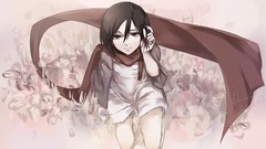 Anime anime girls mikasa ackerman shingeki no kyojin