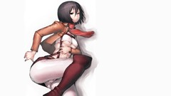 Anime anime girls mikasa ackerman shingeki no kyojin