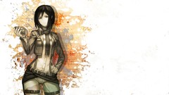 Anime anime girls mikasa ackerman shingeki no kyojin