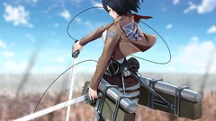 Anime anime girls mikasa ackerman shingeki no kyojin