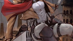 Anime anime girls mikasa ackerman shingeki no kyojin