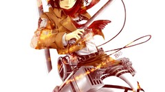 Anime anime girls mikasa ackerman shingeki no kyojin