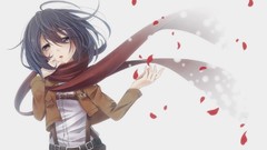 Anime anime girls mikasa ackerman shingeki no kyojin
