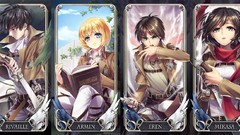 Anime anime girls mikasa ackerman shingeki no kyojin eren 