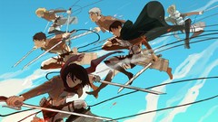 Anime anime girls mikasa ackerman shingeki no kyojin eren 