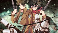 Anime anime girls mikasa ackerman shingeki no kyojin eren 