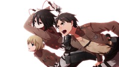 Anime anime girls mikasa ackerman shingeki no kyojin eren jaeger