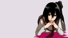 Anime anime girls mikasa ackerman shingeki no kyojin Simple 