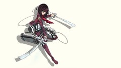 Anime anime girls mikasa ackerman shingeki no kyojin Simple 