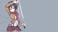 Anime anime girls mikasa ackerman shingeki no kyojin Simple 