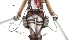 Anime anime girls mikasa ackerman shingeki no kyojin Simple 