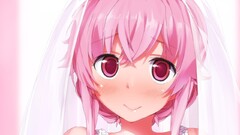 Anime anime girls mirai nikki gasai yuno pink hair face smiling