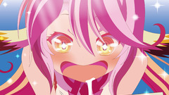 Anime anime girls No Game No Life Jibril face open mouth saliva