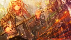 Anime anime girls op-center original characters golf clubs