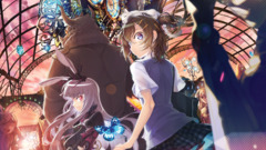 Anime anime girls original characters brunette two women