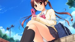 Anime anime girls panties twintails