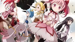 Anime anime girls pantyhose mahou shoujo madoka magica akemi 