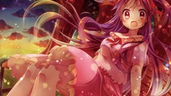 Anime anime girls purple hair