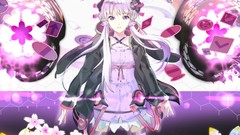 Anime anime girls purple hair