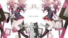 Anime anime girls purple hair danganronpa enoshima junko 