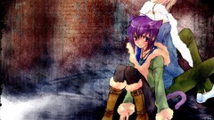 Anime anime girls purple hair tail
