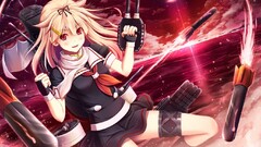 Anime anime girls red eyes miniskirt kantai collection