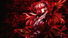 Anime anime girls rozen maiden suigintou red dark red background