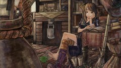 Anime anime girls Salamander neko