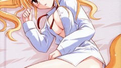 Anime anime girls school rumble sawachika eri cleavage hal no 