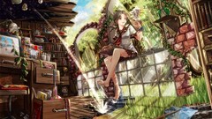 Anime anime girls school uniform original characters