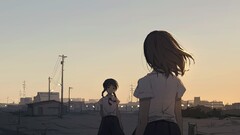 Anime anime girls school uniform original characters short hair