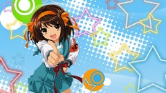 Anime anime girls school uniform suzumiya haruhi Women colorful