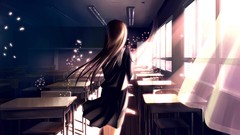 Anime anime girls school uniforms