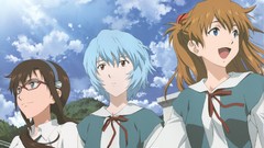 Anime anime girls school uniforms asuka langley soryu neon 