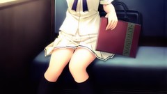 Anime anime girls school uniforms innocent grey sailor uniforms