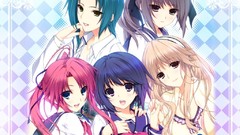 Anime anime girls school uniforms short hair