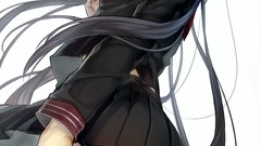 Anime anime girls school uniforms Simple Background